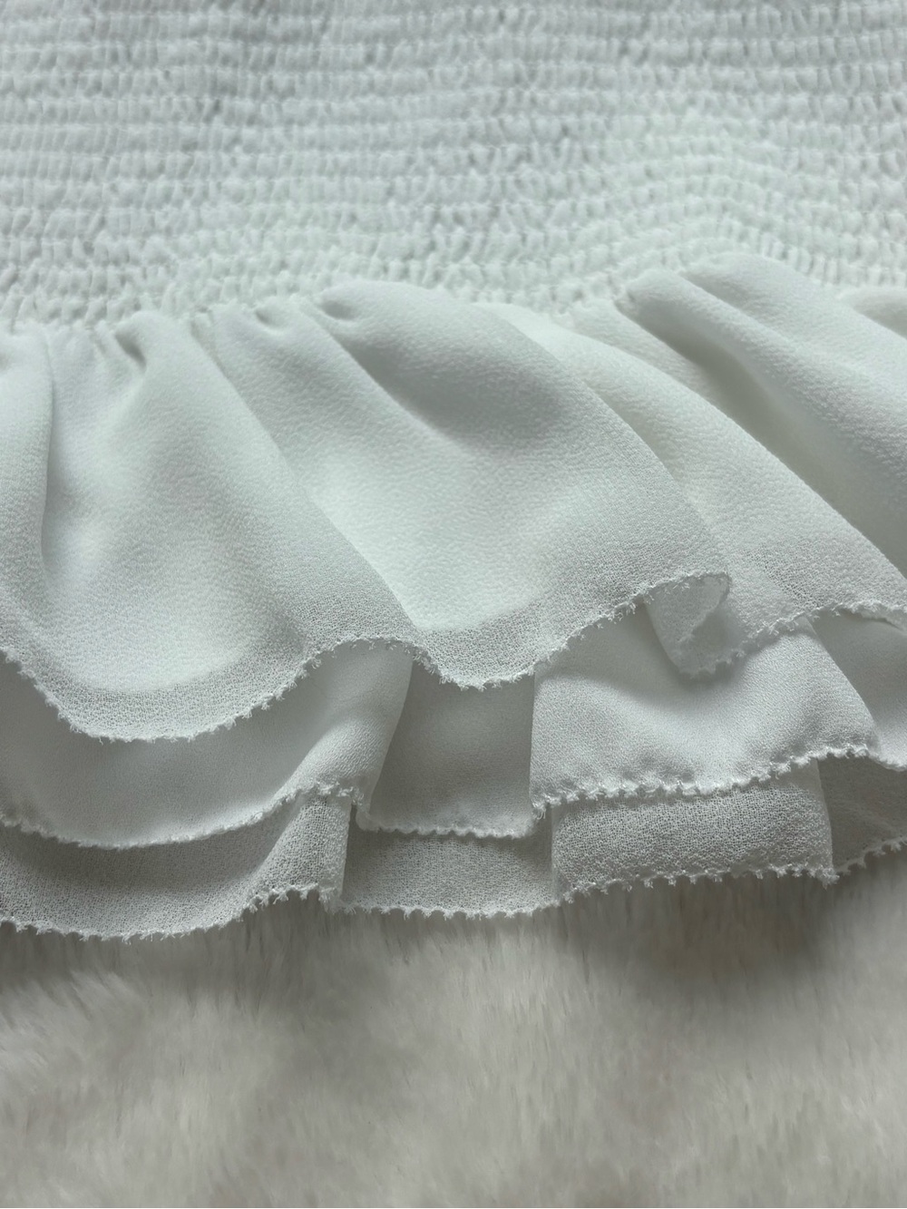 Wilfred White Strapless Ruffled Bandeau Top - Picture 9 of 15